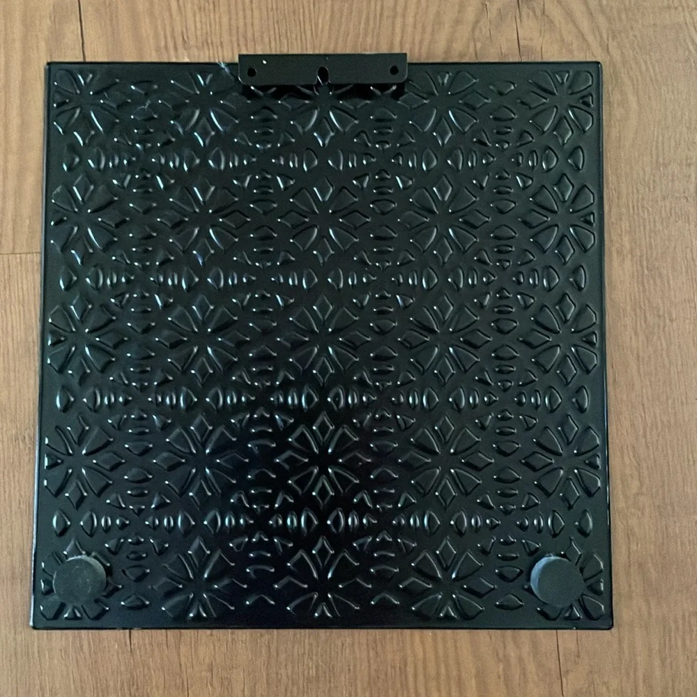 Set of Three Black and Silver Decorative Wall Tiles - Picture 5 of 6